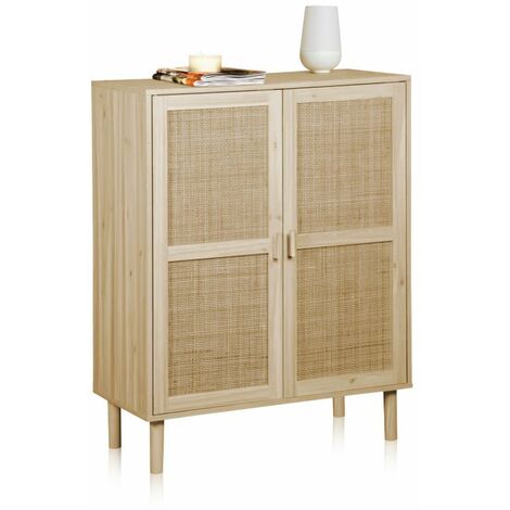 Armario bajo Made Pino - Rattan (ancho) x 110cm (alto)