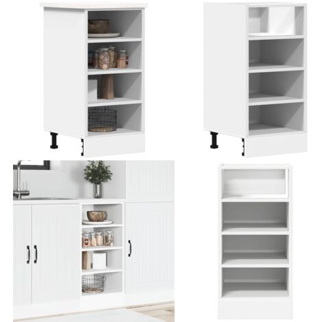 Armario bajo "Riga" blanco 40x44,5x81,5 cm Madera de ingeniería - Armario cocina - Almacenamiento cocina