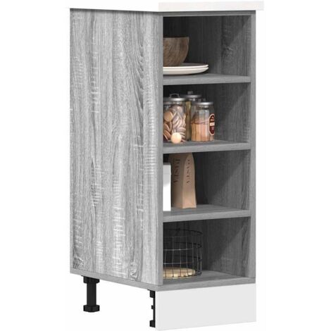 Armario bajo "Riga" Gris  30x44,5x81,5 cm Madera de ingeniería
