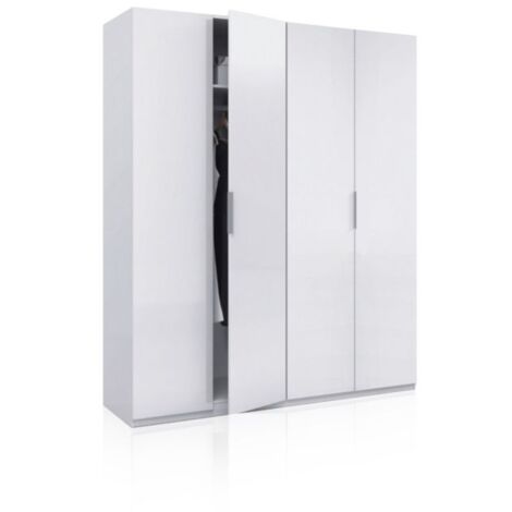 Armario Belar 4 puertas Blanco Brillo (ancho) x 200cm (alto)
