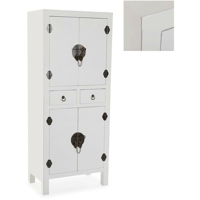 

Armario Blanco Bordes Plata
