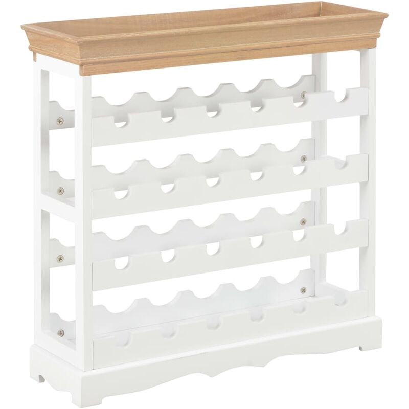 

Armario botellero MDF blanco 70x22,5x70,5 cm