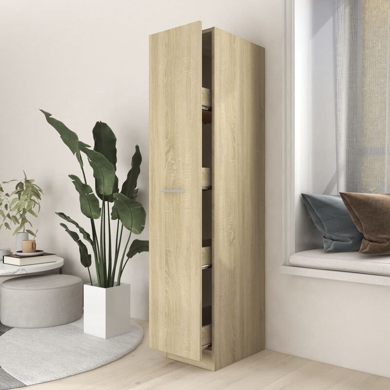 

Armario boticario aglomerado color roble Sonoma 30x42,5x150 cm