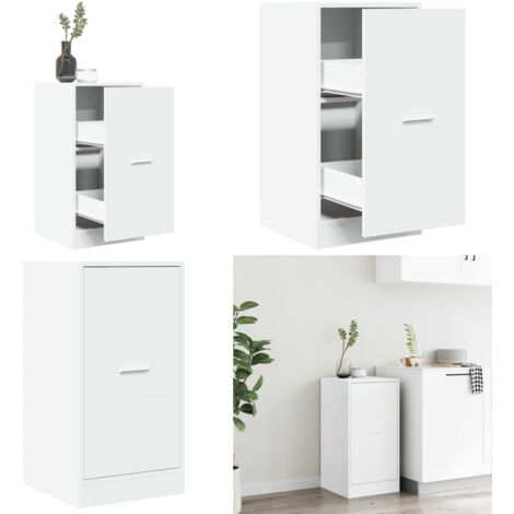 Armario botiquín madera de ingeniería blanco 40x41x77,5 cm - Armario de almacenamiento - Mueble de boticario