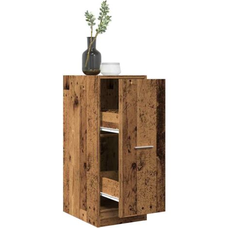 Armario botiquín madera de ingeniería envejecido 30x41x77,5 cm