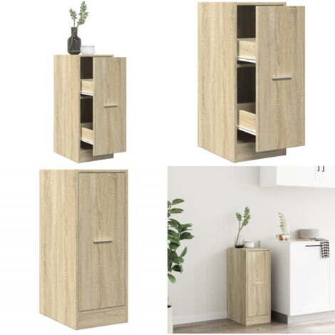 Armario botiquín roble Sonoma 30x41x77,5 cm - Armario de almacenamiento - Mueble de boticario