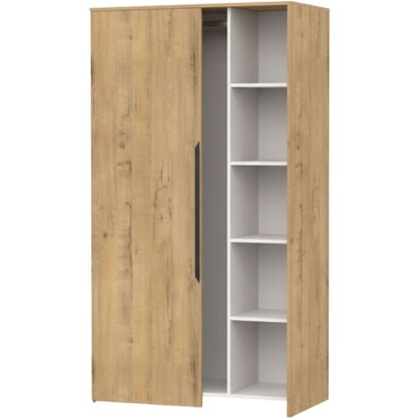 Armario Bruselas para Dormitorio con 2 Puertas Abatible en Color Roble Gold 100x200x57cm