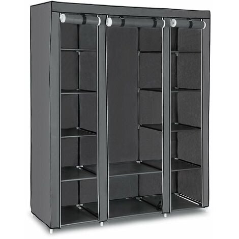 SONGMICS zapatero apilable con puerta, organizador para almacenamiento con  ganchos, 10 espacios, estante modular de almacenamiento, divisor de armario