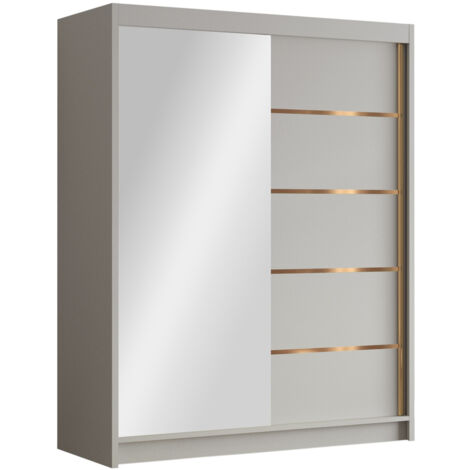 Armario Closico 187, Cachemira, 200x150x58cm, Puertas de armario: Correderas, Número de estantes: 0