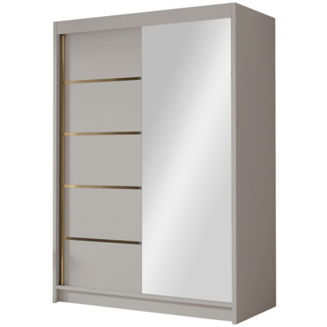 Armario Closico 188, Cachemira, 200x120x58cm, Puertas de armario: Correderas, Número de estantes: 0