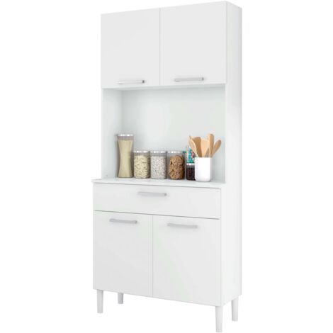 Armario Cocina Aparador 4 Puertas 1C Blanco 80x180 cm