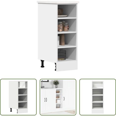 Armario cocina -  Armario bajo "Riga" blanco 30x44,5x81,5 cm Madera de ingeniería