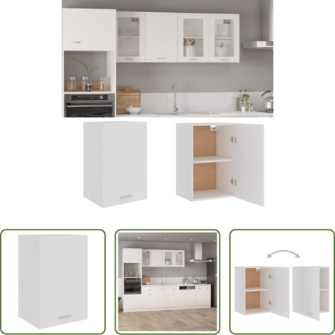 Armario cocina -  Armario colgante "Lyon" de, blanco, 39,5 x 31 x 60 cm, madera de ingeniería