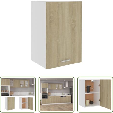 Armario cocina -  Armario colgante "Lyon" roble Sonoma 39,5x31x60 cm madera de ingeniería