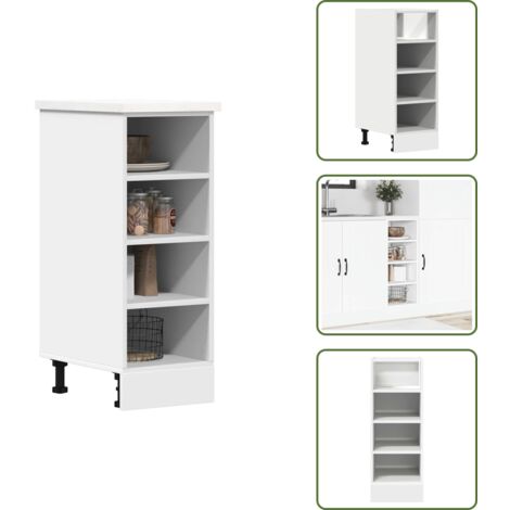 Armario cocina blanco - vidaXL Armario bajo "Riga" blanco 30x44,5x81,5 cm Madera de ingeniería - Madera de ingeniería
