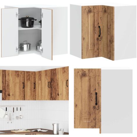 Armario cocina esquina de pared Kalmar madera vieja - Armario de esquina - Cocina