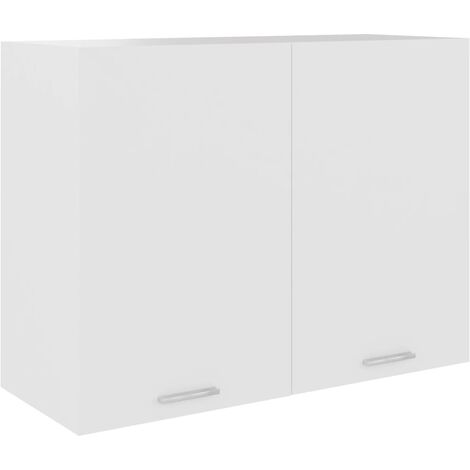 Armario colgante de cocina aglomerado blanco 80x31x60 cm - Blanco