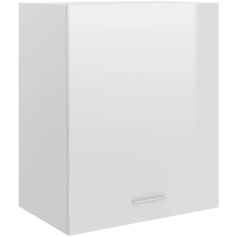 

Armario colgante de cocina aglomerado blanco brillo 50x31x60 cm - Blanco