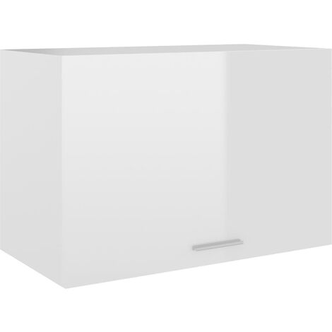 Armario colgante de cocina aglomerado blanco brillo 60x31x40 cm - Blanco