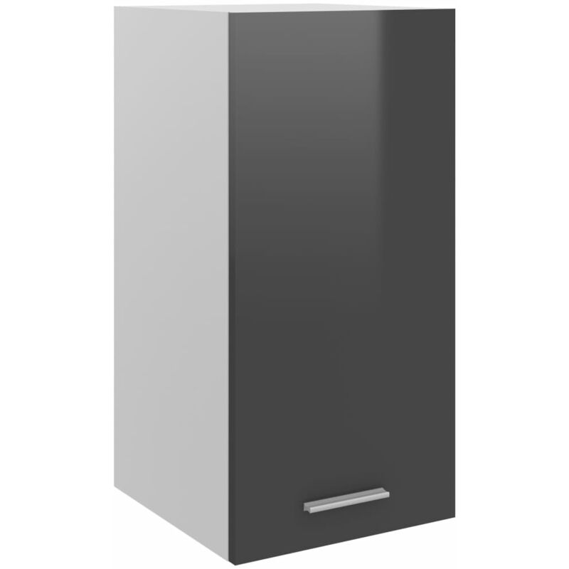 

Armario colgante de cocina aglomerado gris brillo 29,5x31x60 cm - Gris