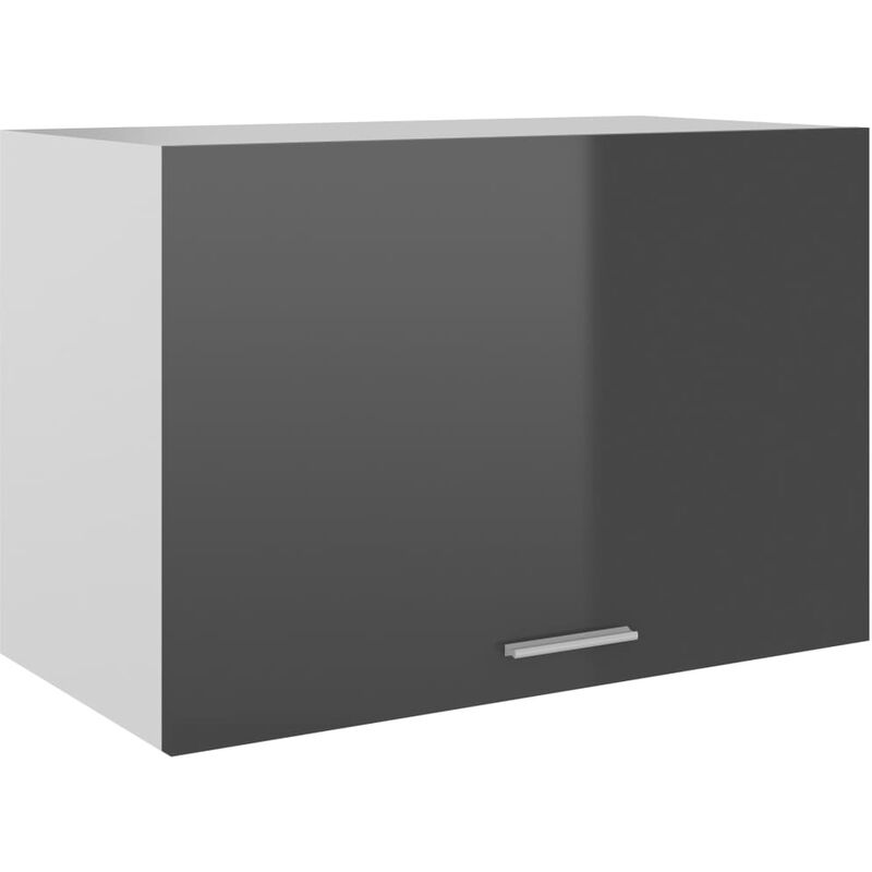 

Armario colgante de cocina aglomerado gris brillo 60x31x40 cm