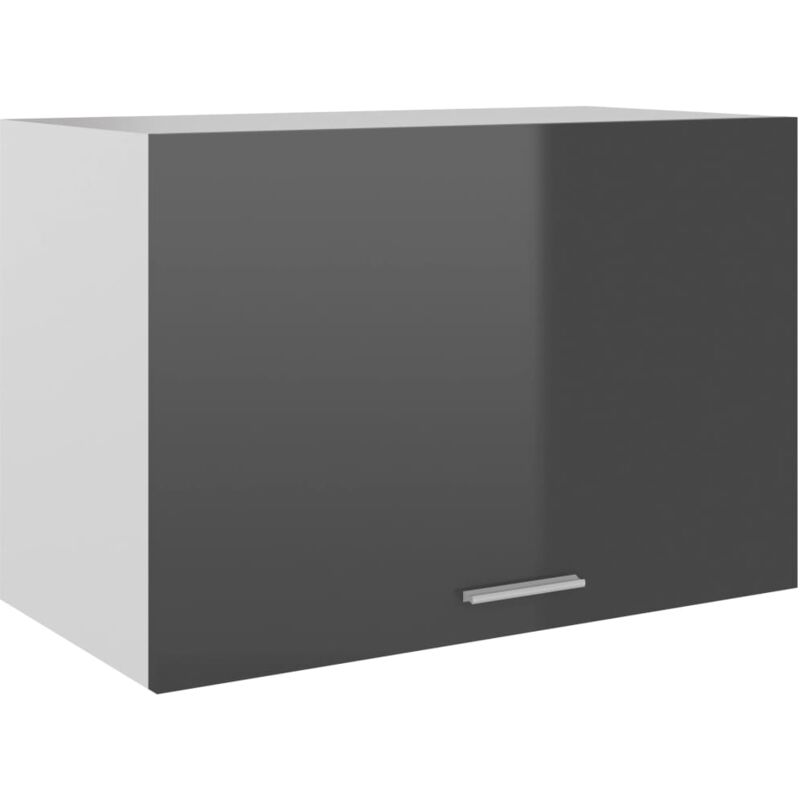 

Armario colgante de cocina aglomerado gris brillo 60x31x40 cm - Gris - Vidaxl