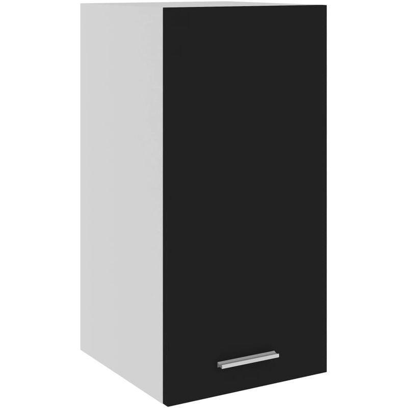 

Armario colgante de cocina aglomerado negro 29,5x31x60 cm