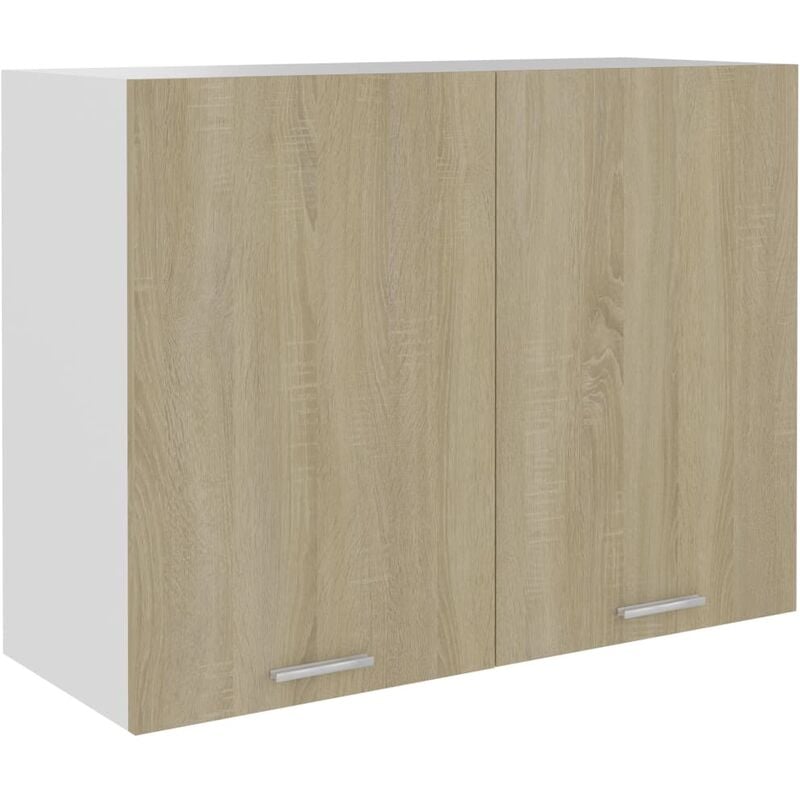 

Armario colgante de cocina aglomerado roble sonoma 80x31x60 cm - Marrón