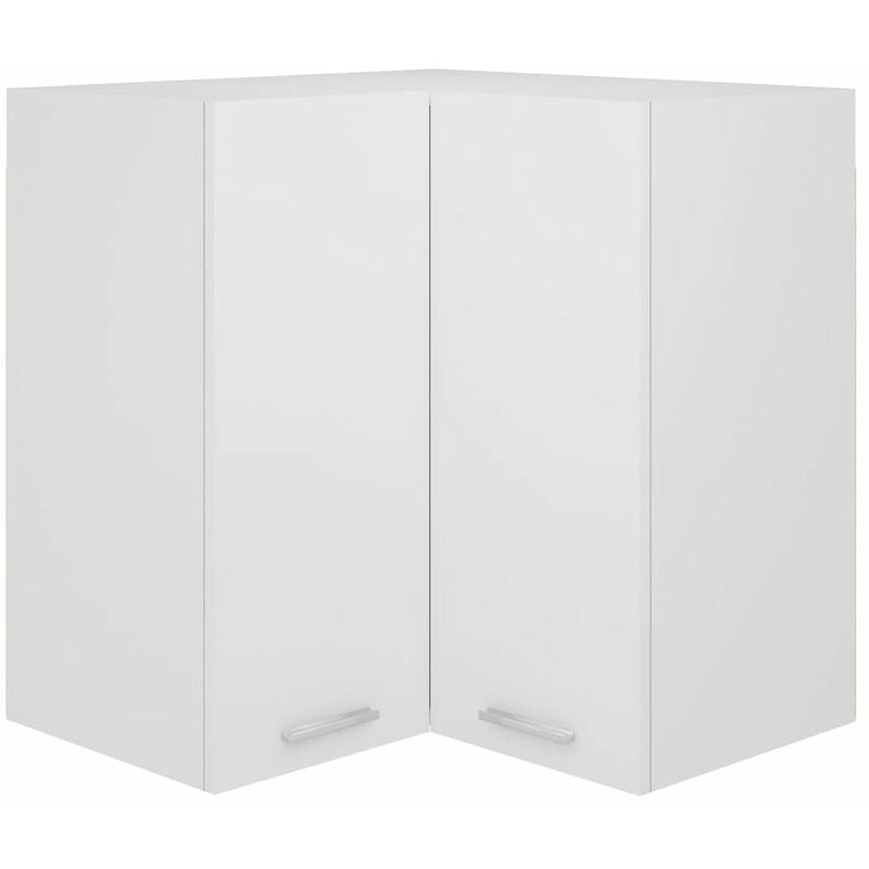 

Armario colgante de esquina aglomerado blanco 57x57x60 cm