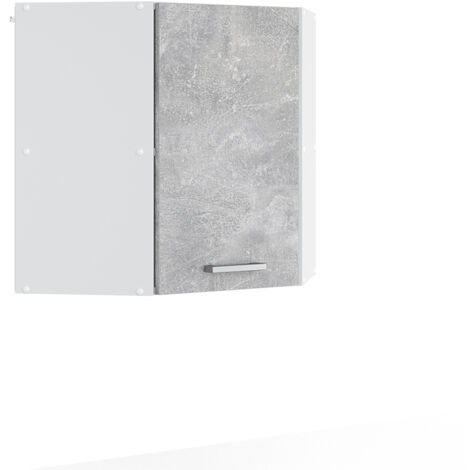 Armario colgante de esquina R-Line, Hormigón, 57 cm, Vicco