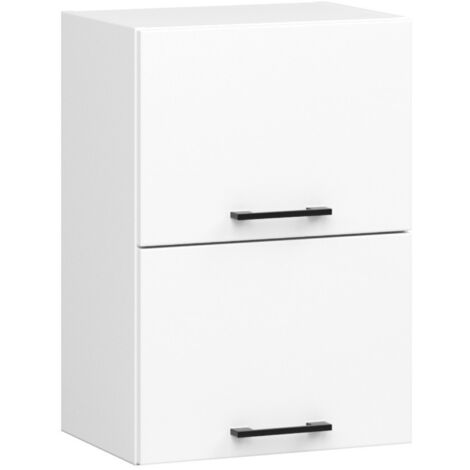 Armario colgante doble de cocina AKORD W40 OLIWIA Blanco 40 cm 2 puertas elevables Blanco 2 estantes 40x30x58 cm