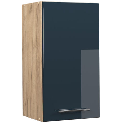 Armario colgante Fame-Line, Azul oscuro alto brillo, 40 cm, Vicco