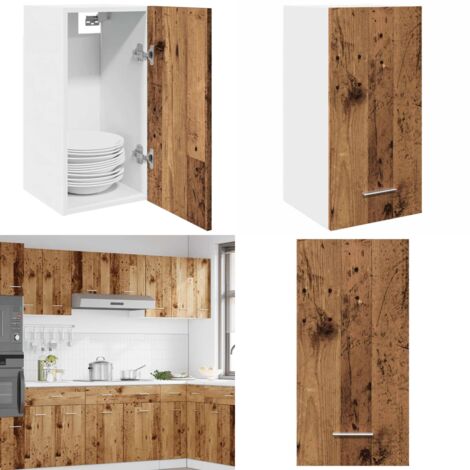 Armario colgante "Lyon" de madera vieja, 30 x 31 x 60 cm, madera de ingeniería, - Armario de pared cocina - Almacenamiento cocina