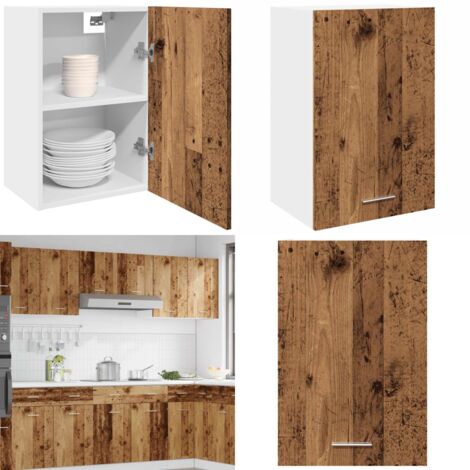 Armario colgante "Lyon" de madera vieja, 40 x 31 x 60 cm, madera de ingeniería, - Armario de pared cocina - Almacenamiento cocina