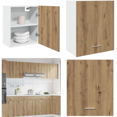 Armario colgante "Lyon" roble artesanal 50x31x60 cm madera de ingeniería - Armario de pared cocina - Almacenamiento cocina