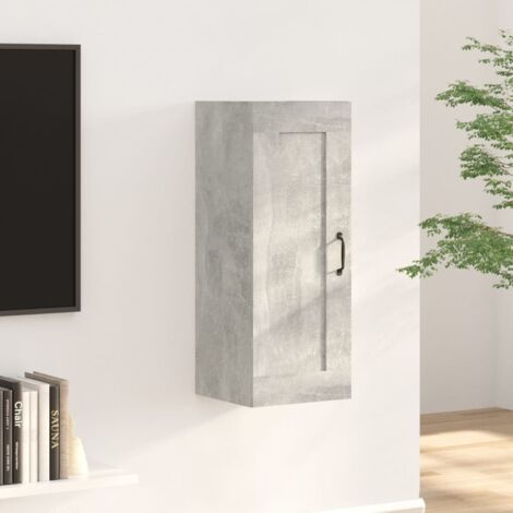 Armario colgante madera contrachapada gris hormigón 35x34x90 cm