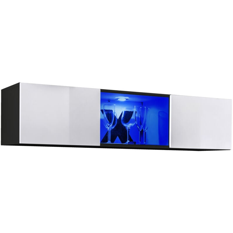 

Armario colgante modelo Krista H160CC (160x30cm) en negro y blanco