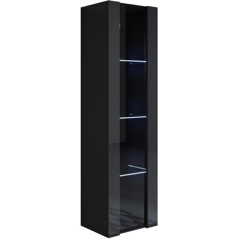 

Muebles Bonitos - Armario colgante modelo Luke V5 (40x165cm) color negro