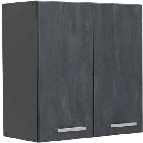 Armario colgante R-Line, Hormigón negro, 60 cm, Vicco