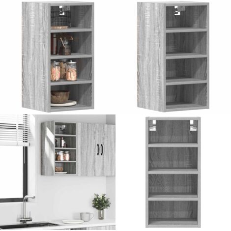 Armario colgante "Riga" gris Sonoma 30x29,5x60 cm madera de ingeniería - Armario de pared cocina - Almacenamiento cocina