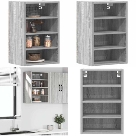 Armario colgante "Riga" gris Sonoma 40x29,5x60 cm madera de ingeniería - Armario de pared cocina - Almacenamiento cocina