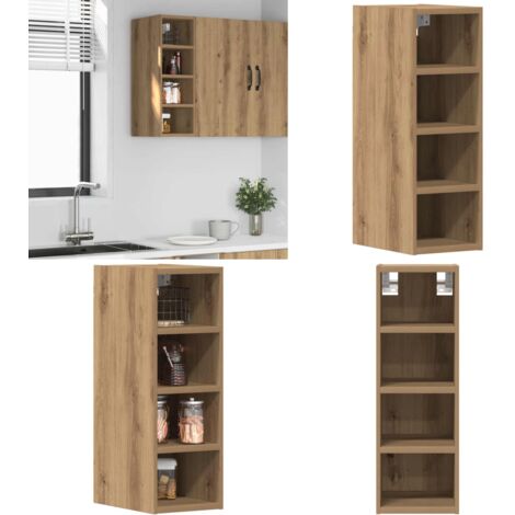 Armario colgante "Riga" roble artesanal 20x29,5x60 cm madera de ingeniería - Armario de pared cocina - Almacenamiento cocina