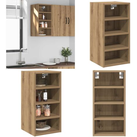 Armario colgante "Riga" roble artesanal 30x29,5x60 cm madera de ingeniería - Armario de pared - Almacenamiento cocina