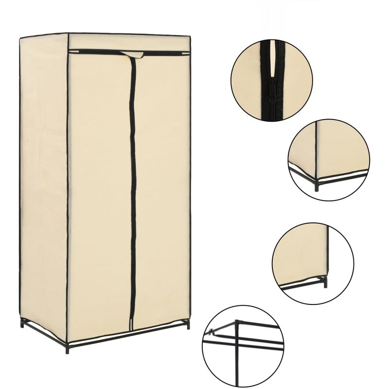 

Armario color crema 75x50x160 cm