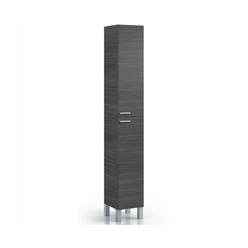 

ARMARIO COLUMNA BAÑO GRIS 2 PUERTAS 4 estantes - Iberodepot