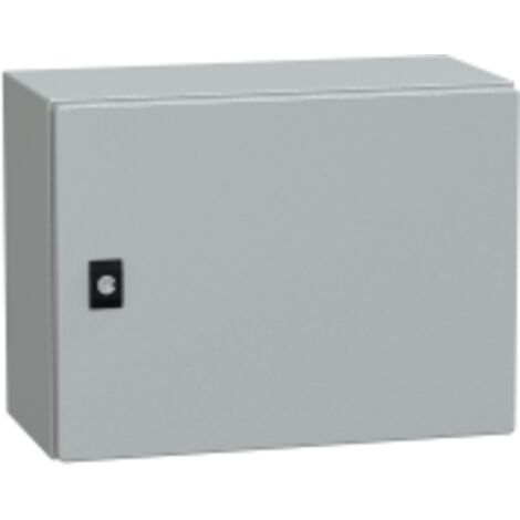 Armario compacto SPACIAL ciego IP66 300x400x200 mm, montaje mural, acero gris