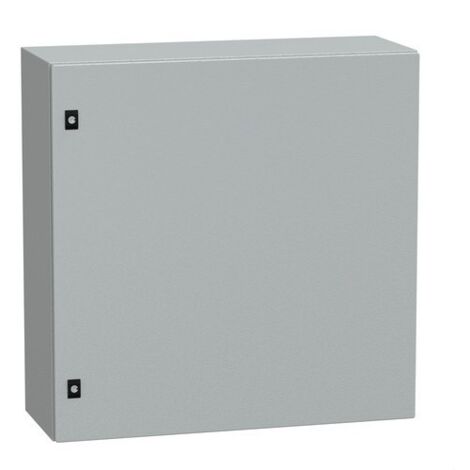 Armario compacto SPACIAL ciego IP66 800x800x300 mm, montaje mural, acero gris.