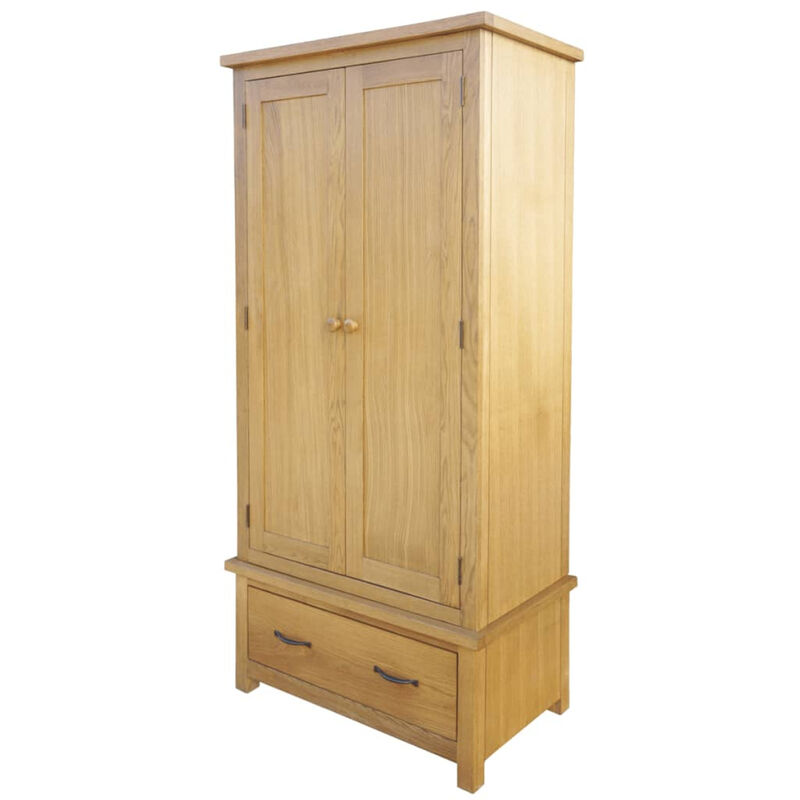 

Armario con 1 cajon de madera maciza de roble 90x52x183 cm