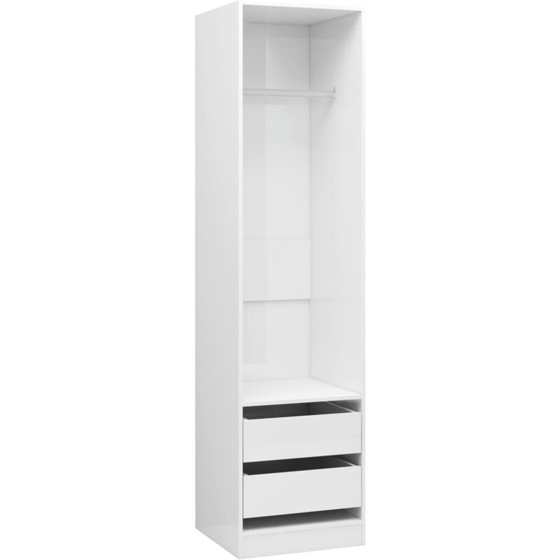 

Armario con Cajones de Aglomerado 50x50x200 cm Blanco Brillante - Blanco - Vidaxl