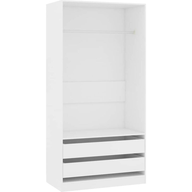 

Armario de Aglomerado 100x50x200 cm Blanco - Blanco - Vidaxl